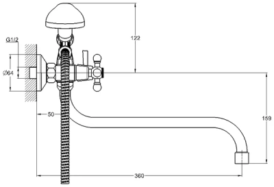 Смеситель для ванны JML7-A605
