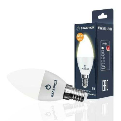 Лампа Включай LED 8,5Вт Е14 3000К