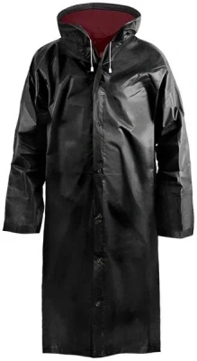 Дождевик плащ на кнопках 75*120см черный с капюшон "Komfi"