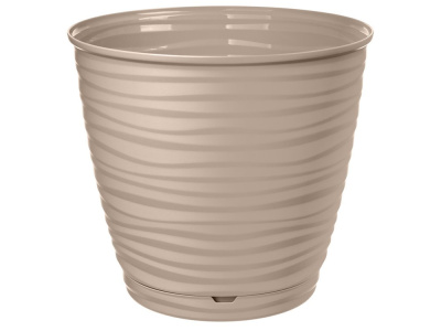 Горшок для цветов SAFFRON D146,1,5л с поддоном (бежевый)