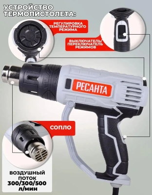 Фен технический ФЭ-2000ЭК Ресанта