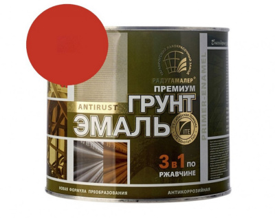 Грунт-эмаль 3*1 (красный) 1,9кг "Радуга"