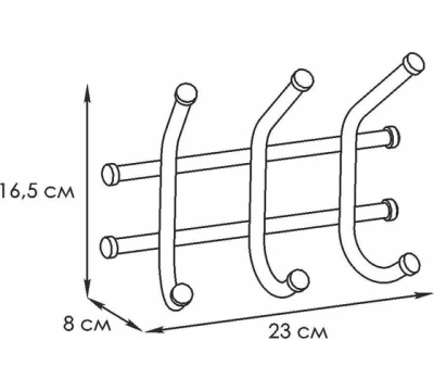 Вешалка Норма 3 белая