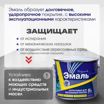 Эмаль акриловая д/бетон.полов 3,5кг коричнев.