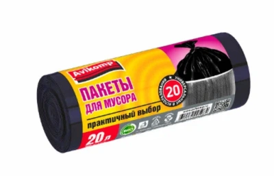 Мешки д/мусора 20л/30шт черные "Avikomp"