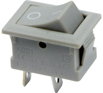 Выключатель 1кл.250V 6A (2с) ON-OFF сер.мини 36-2113