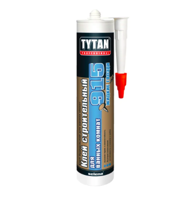 Клей монтаж. д/ванных комнат №915 белый 440г "ТИТАН"