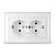 Розетка евро 2СП Севиль бел. 16А керамика С0128