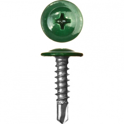 Саморез ПШ сверло 4,2/19 зел.мох 38шт  20740